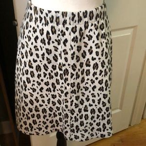 Loft leopard print aline aline skirt